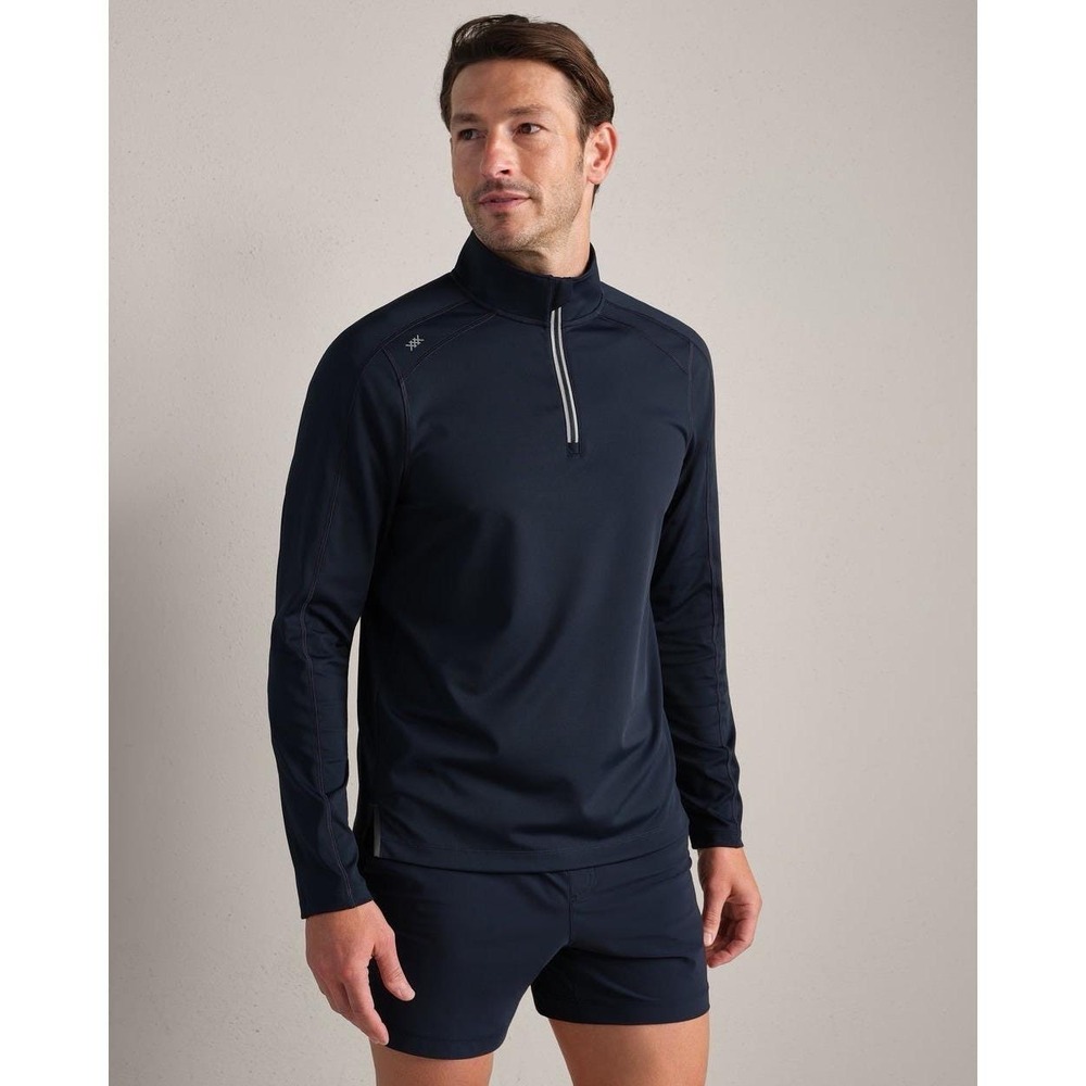 Rhone Rise 1/4 Zip Pullover Mens Large Navy Blue Stretch Performance Activewear